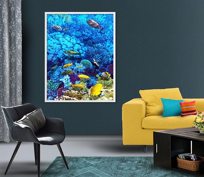 3D Beautiful Coral 061 Fake Framed Print Painting Wallpaper AJ Creativity Home 