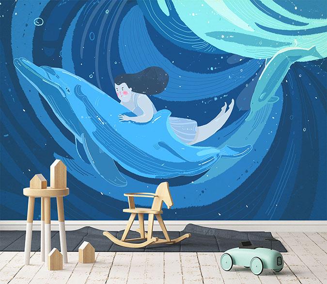 3D Dolphin Painting 061 Wallpaper AJ Wallpaper 