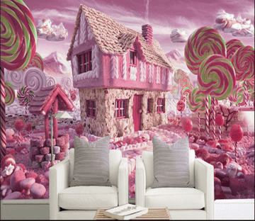 3D Candy House 399 Wallpaper AJ Wallpaper 