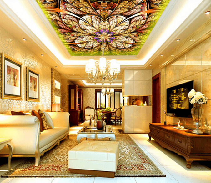 Leaf Stitching Flowers 121 Wallpaper AJ Wallpaper 