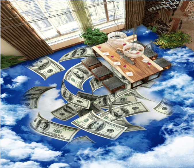 3D US Currency 212 Floor Mural Wallpaper AJ Wallpaper 2 