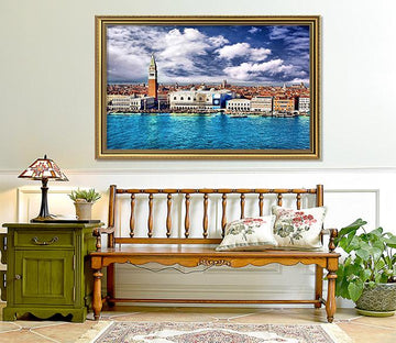 3D Sea City 151 Fake Framed Print Painting Wallpaper AJ Creativity Home 