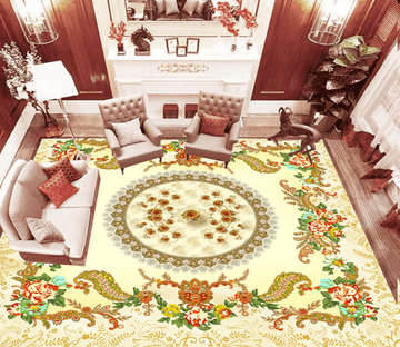 3D Colored Leaves 088 Floor Mural Wallpaper AJ Wallpaper 2 