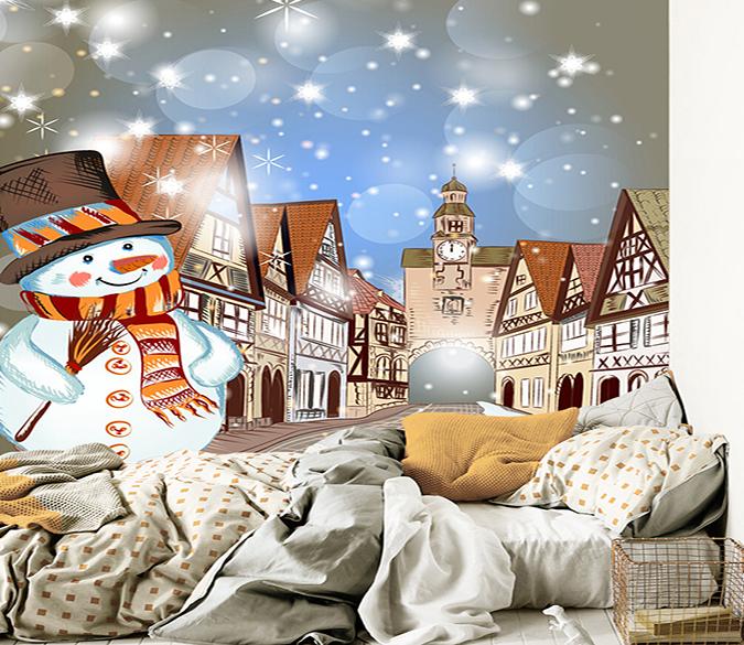 3D Town Snowman 107 Wallpaper AJ Wallpaper 