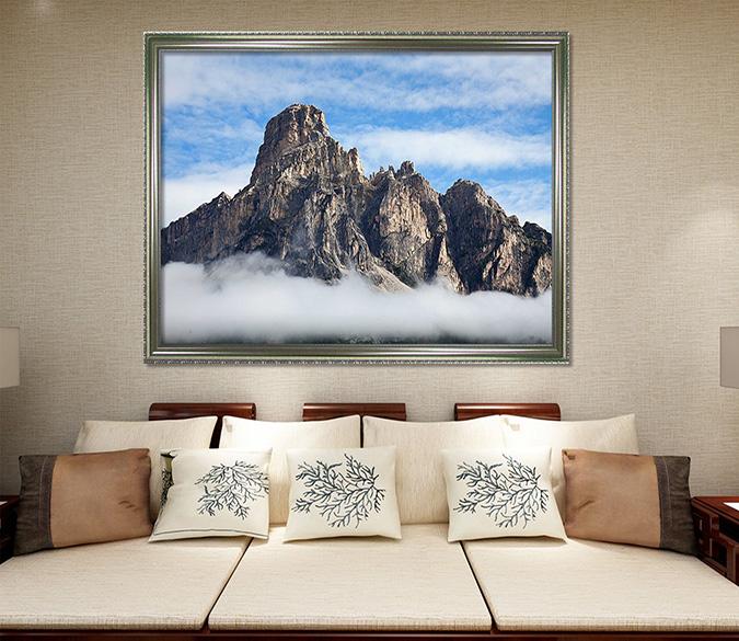 3D Dangerous Peaks 074 Fake Framed Print Painting Wallpaper AJ Creativity Home 
