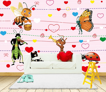 3D Cartoon Ant Butterfly 738 Wallpaper AJ Wallpaper 2 