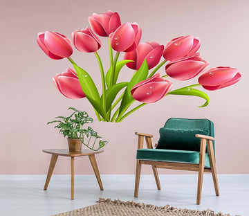 3D Flower Dew 049 Wall Stickers Wallpaper AJ Wallpaper 