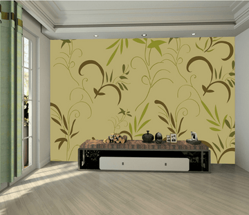 3D Long Leaves 518 Wallpaper AJ Wallpaper 