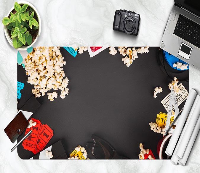 3D Popcorn Label 114 Desk Mat Mat AJ Creativity Home 