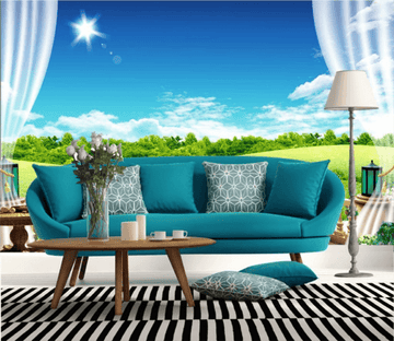 3D Meadow Sunshine 372 Wallpaper AJ Wallpaper 