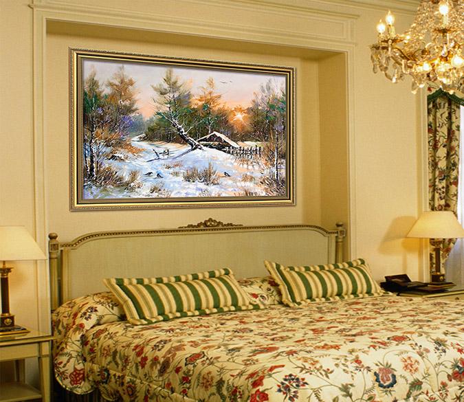 3D Landscape Tree 168 Fake Framed Print Painting Wallpaper AJ Creativity Home 