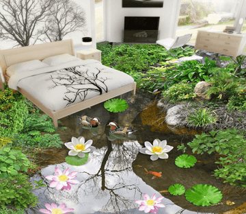 3D Mandarin Duck 113 Floor Mural Wallpaper AJ Wallpaper 2 