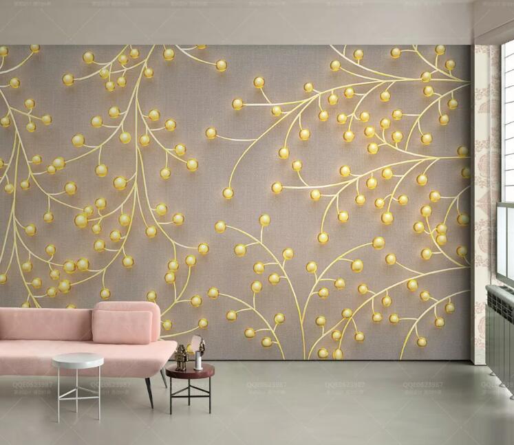 3D Golden Lute WC131 Wall Murals