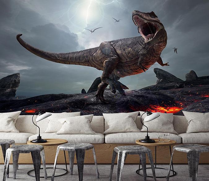 3D Lightning Tyrannosaurus Rex 225 Wallpaper AJ Wallpaper 