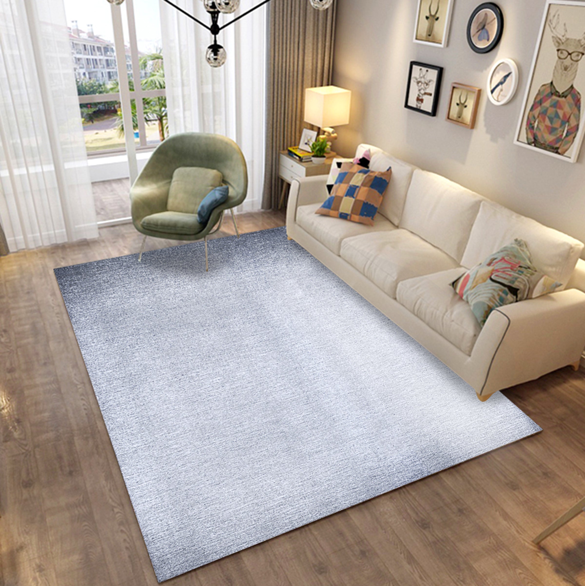 3D Gray Stripe WG097 Non Slip Rug Mat Mat AJ Creativity Home 