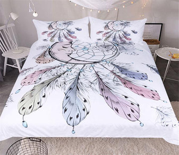 3D Moon Dreamcatcher 223 Bed Pillowcases Quilt Wallpaper AJ Wallpaper 