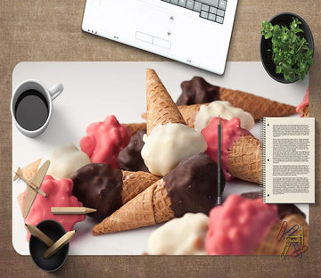 3D Ice Cream Color 159 Desk Mat Mat AJ Creativity Home 