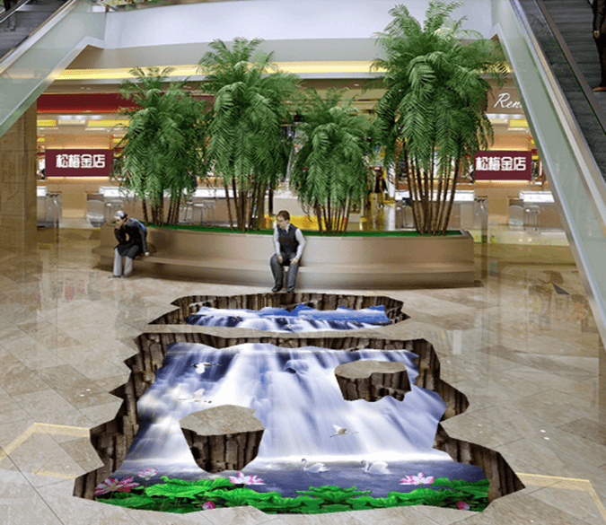 3D Waterfalls Spilled 060 Floor Mural Wallpaper AJ Wallpaper 2 