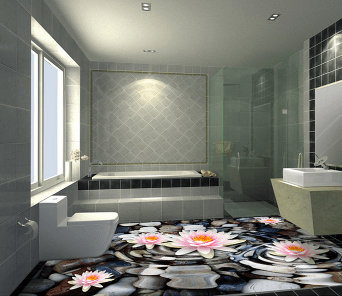 3D Ripple River 202 Floor Mural Wallpaper AJ Wallpaper 2 