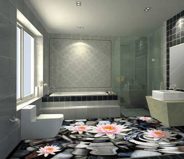 3D Ripple River 202 Floor Mural Wallpaper AJ Wallpaper 2 