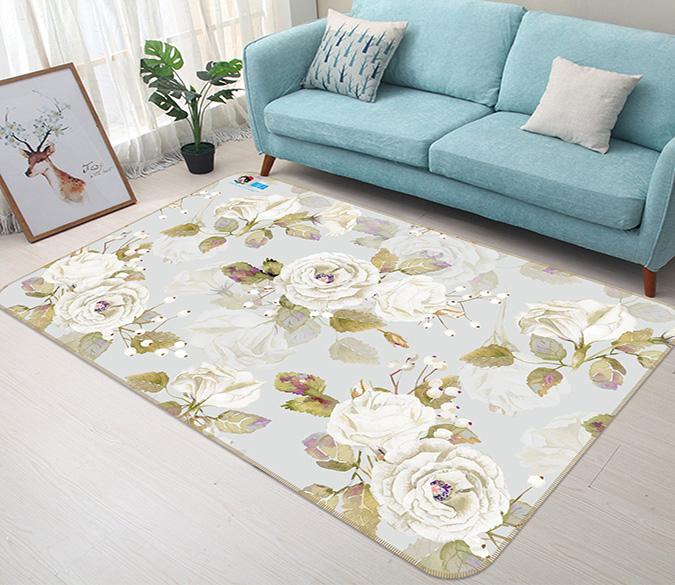 3D Blooming Flower 070 Non Slip Rug Mat Mat AJ Creativity Home 