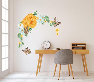 3D Doodle Flower Butterfly 150 Wall Stickers Wallpaper AJ Wallpaper 