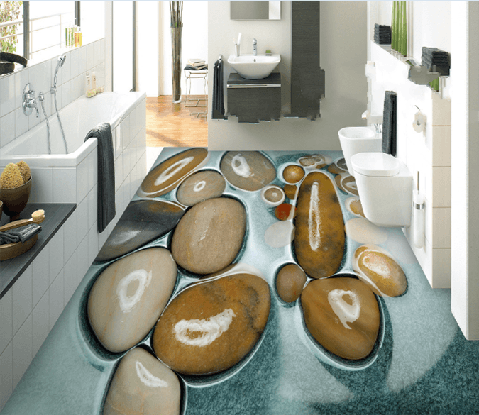3D Yellow Stone 137 Floor Mural Wallpaper AJ Wallpaper 2 