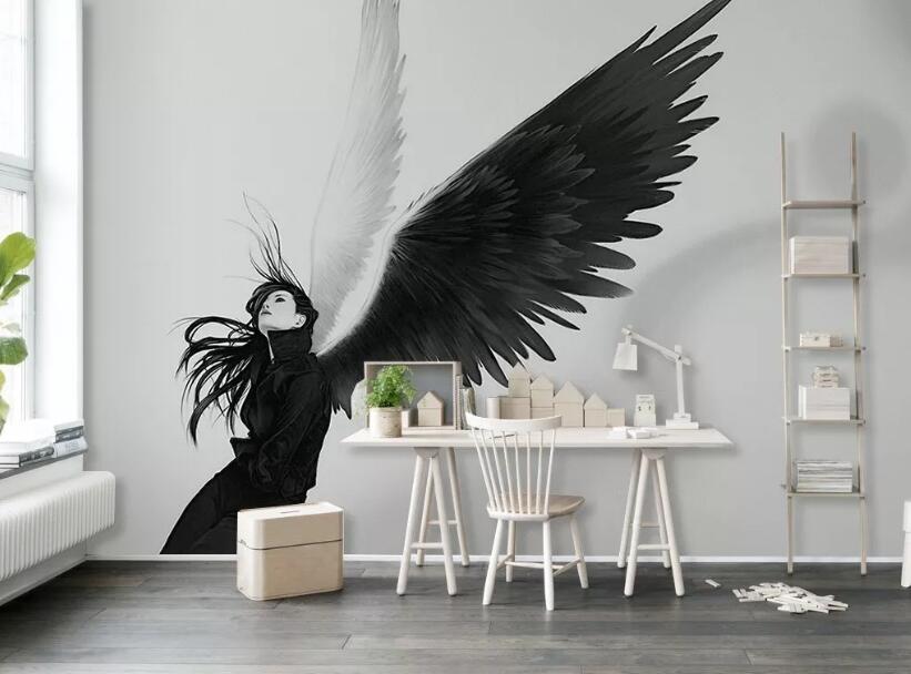 3D Wing Black 1096 Wall Murals Wallpaper AJ Wallpaper 2 