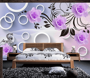 3D Circle Rose 458 Wallpaper AJ Wallpaper 