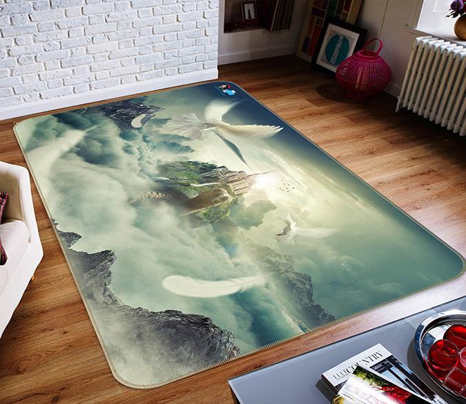 3D Pigeon Castle 248 Non Slip Rug Mat Mat AJ Creativity Home 