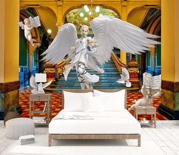 3D Angel Pigeon 388 Wallpaper AJ Wallpaper 2 