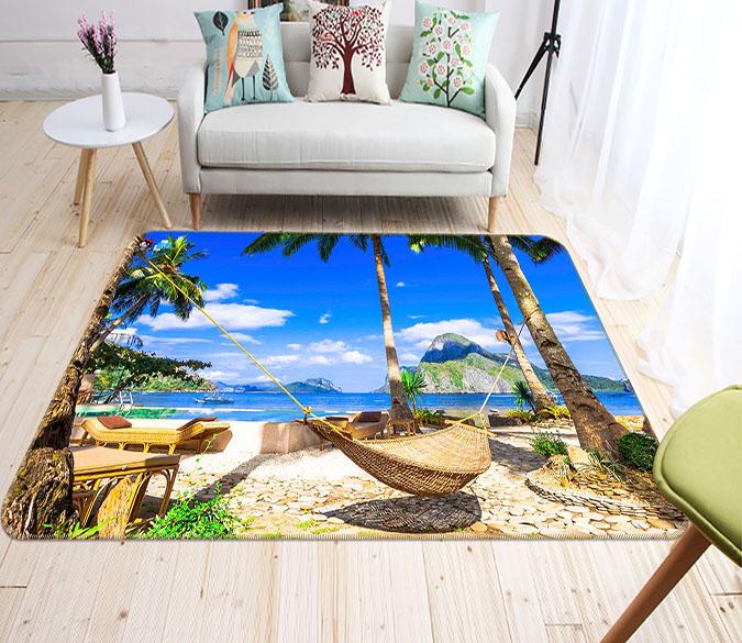 3D Wicker Chair 714 Non Slip Rug Mat Mat AJ Creativity Home 