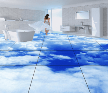 3D Blue Sky 064 Floor Mural Wallpaper AJ Wallpaper 2 