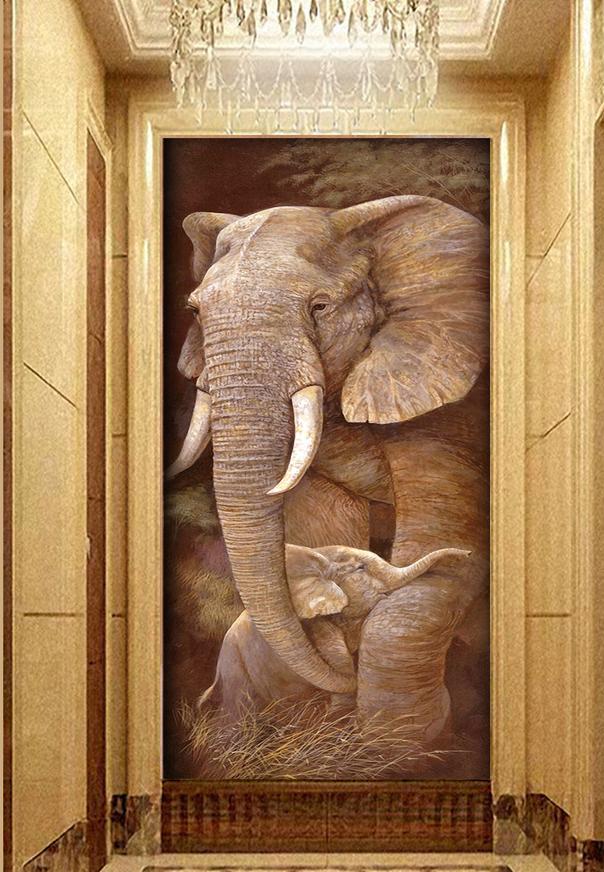 3D Elephant 642 Wall Murals Wallpaper AJ Wallpaper 2 
