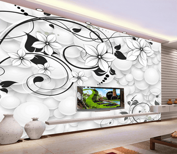 3D Bead Flower 394 Wallpaper AJ Wallpaper 