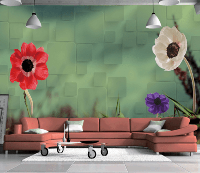 3D Growing Flowers 096 Wallpaper AJ Wallpaper 