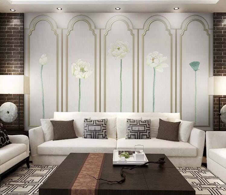 3D Art Lotus WC164 Wall Murals Wallpaper AJ Wallpaper 2 