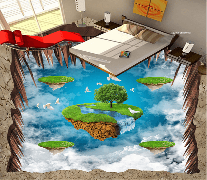 3D Sky Island 022 Floor Mural Wallpaper AJ Wallpaper 2 