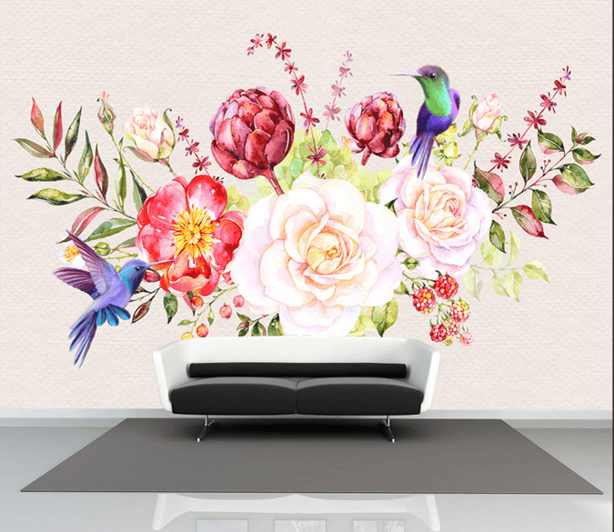 3D Bright Flowers 230 Wallpaper AJ Wallpaper 