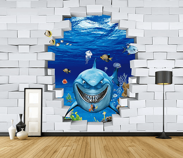 3D Smiling Shark 1340 Wallpaper AJ Wallpaper 2 