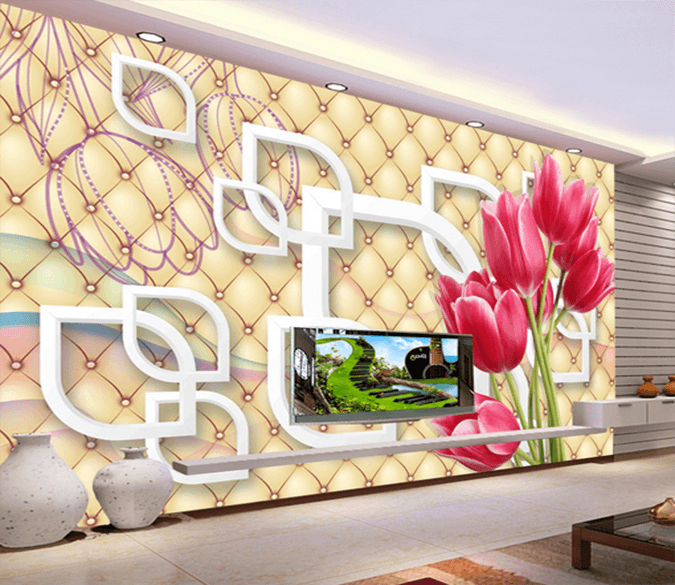 3D Bouquet Lips 362 Wallpaper AJ Wallpaper 