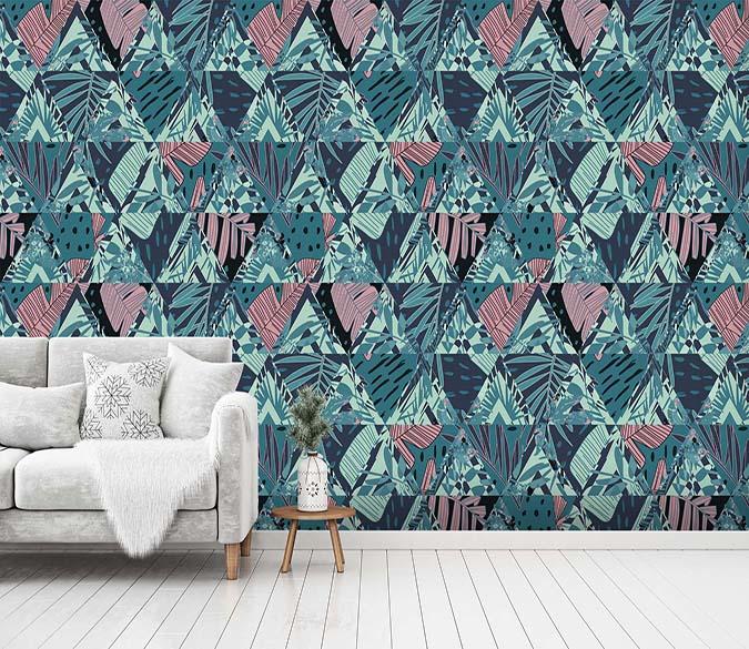 3D Diamond Leaf 072 Wallpaper AJ Wallpaper 