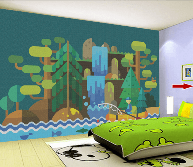 3D Tree Fishing 446 Wallpaper AJ Wallpaper 