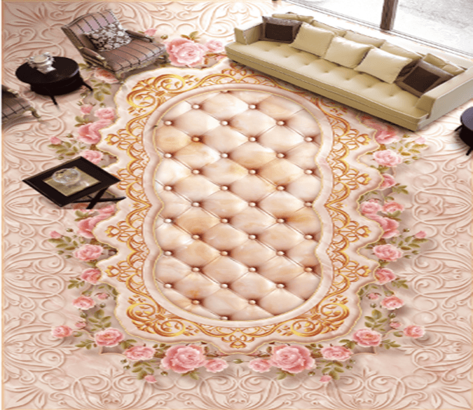 3D Flowers Turui 036 Floor Mural Wallpaper AJ Wallpaper 2 