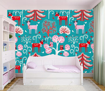 3D Christmas Deer Pattern 100 Wallpaper AJ Wallpaper 