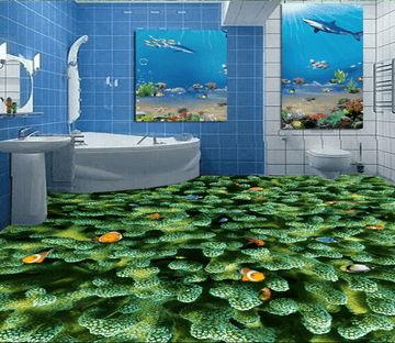 3D Green Everywhere 061 Floor Mural Wallpaper AJ Wallpaper 2 