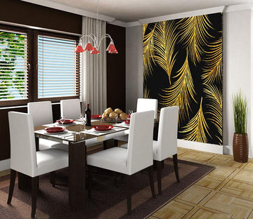 3D Gold Foil Leaves 164 Wallpaper AJ Wallpaper 