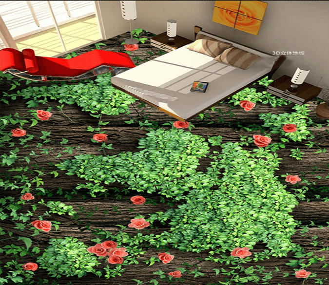 3D Grass Flower 042 Floor Mural Wallpaper AJ Wallpaper 2 