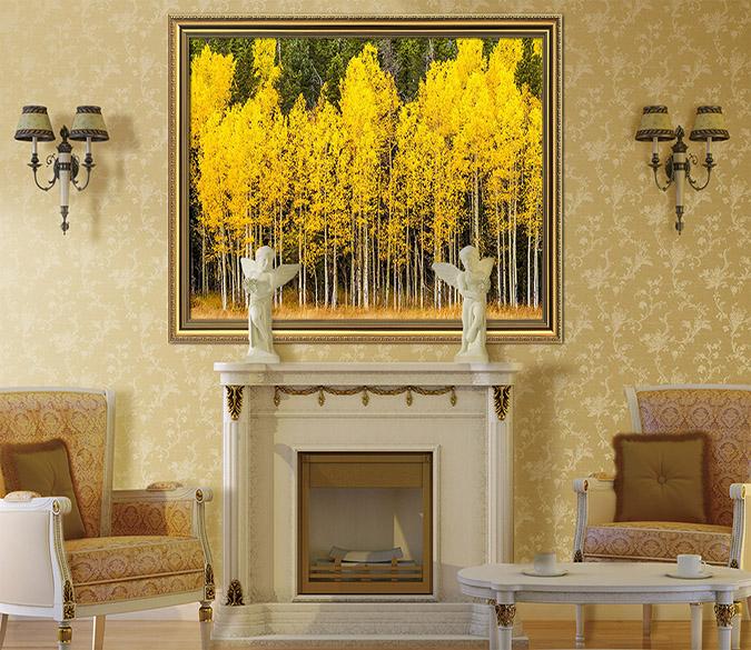 3D Maple Forest 105 Fake Framed Print Painting Wallpaper AJ Creativity Home 