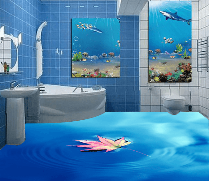 3D Sea Flower 212 Floor Mural Wallpaper AJ Wallpaper 2 